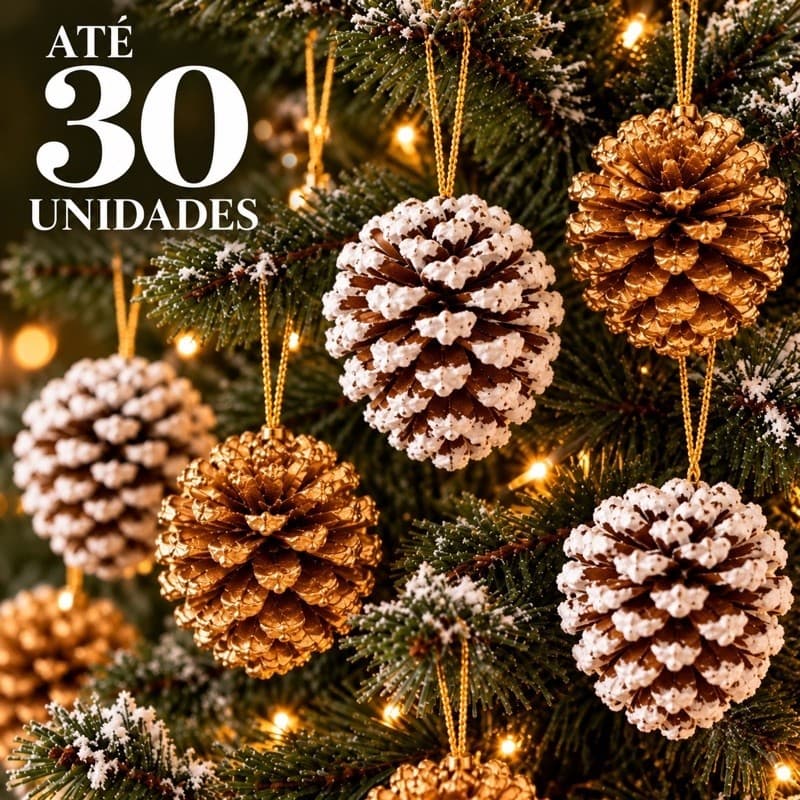 Pinhas Natal Enfeite Natural Decoração Pendente Artesanato Guirlanda Natalina 6 18 30 pinhas