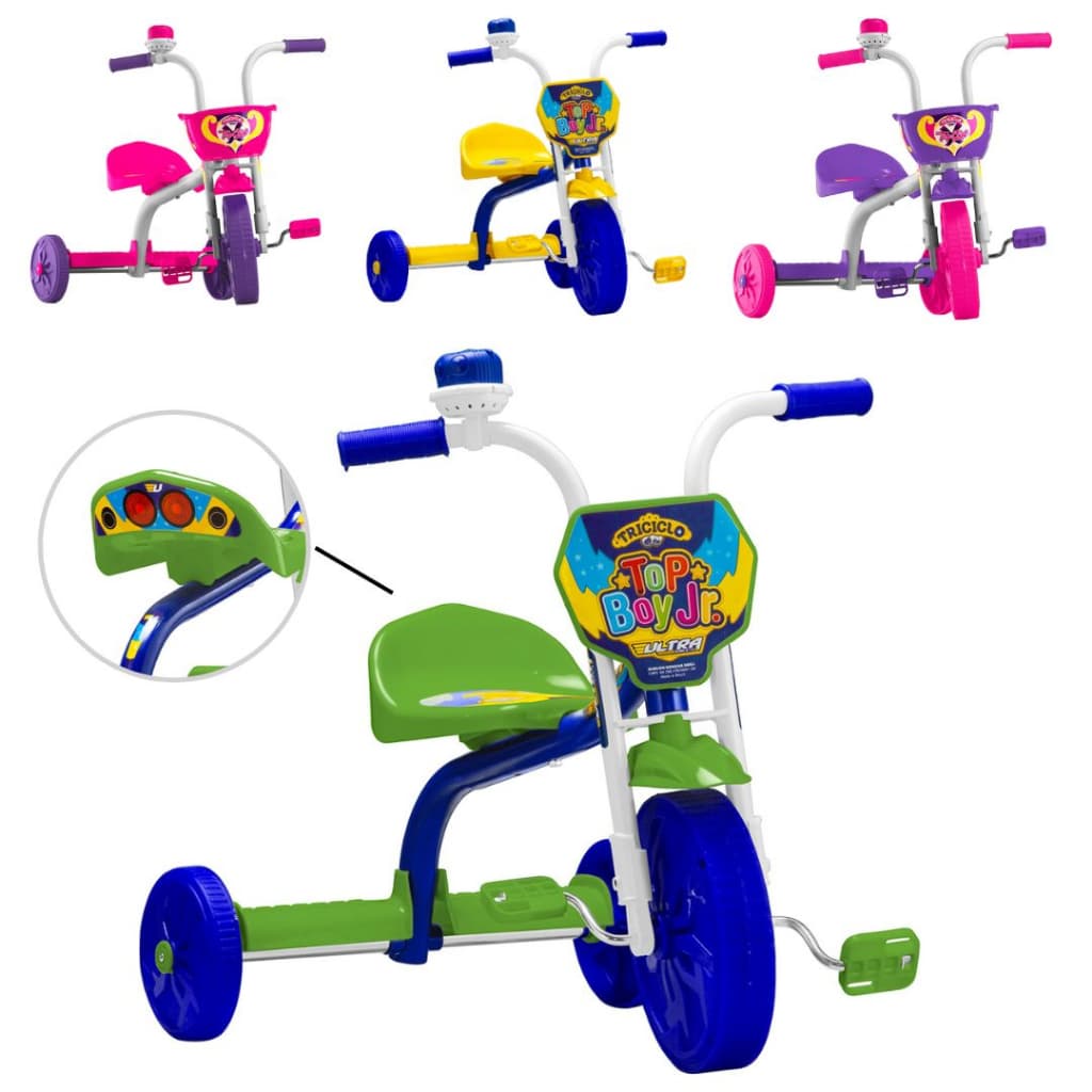 Triciclo Infantil Velotrol Para Menino e Menina Motoca Para Criança Top Ultra Bike Kids