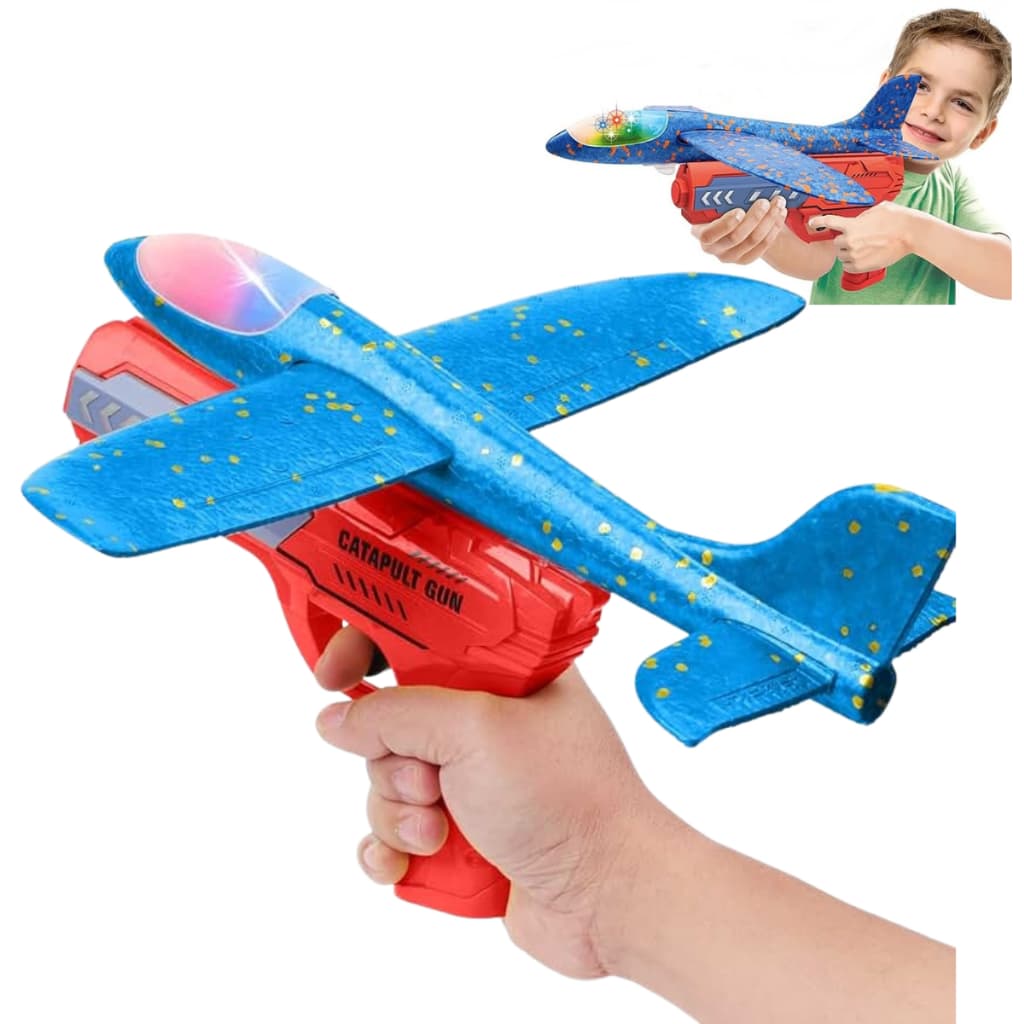 Lançador De Avião(COM LUZ) Planador Brinquedo Infantil De Espuma Catapulta/WJ88