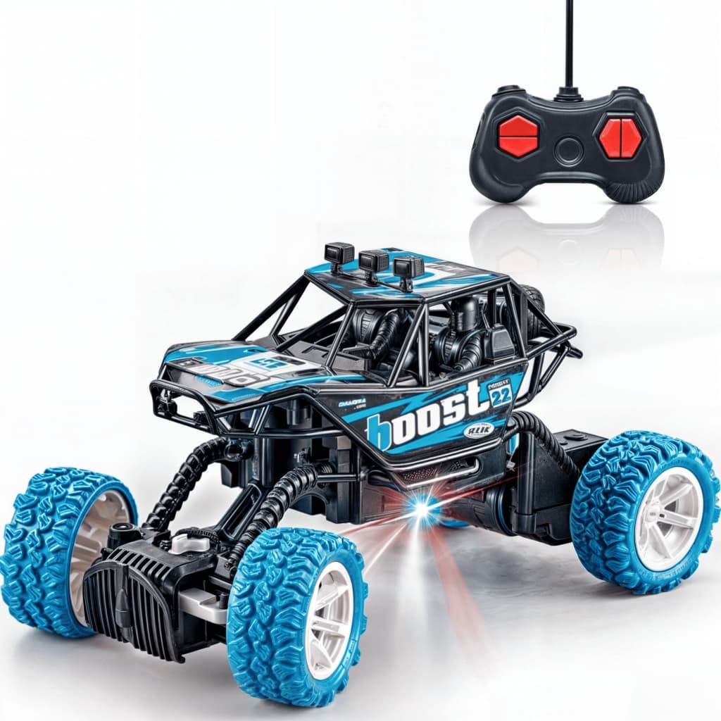 Carrinho de Controle Remoto RC Super Carro Infantil 7 Funções Luz LED Alta Velocidade Varias Cores