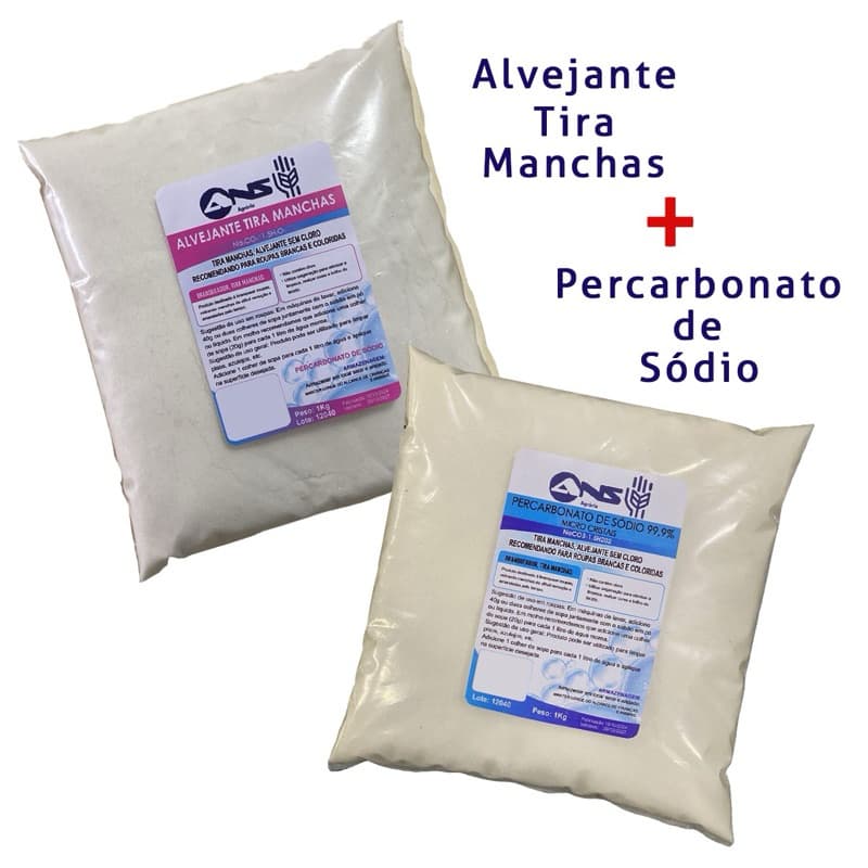 Maciez Tira manchas alvejantex 1kg + Percarbonatox de sódio 1kg