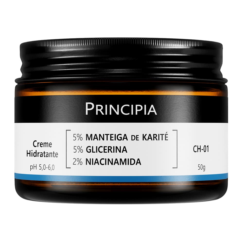 Creme Hidratante Facial 5% Manteiga de Karité + 5% Glicerina + 2% Niacinamida CH-01Principia - 50g