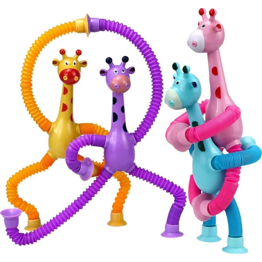 1/2/4 Girafas Estica E Gruda Pop It Tubo Brinquedo Durável Girafa Infantil