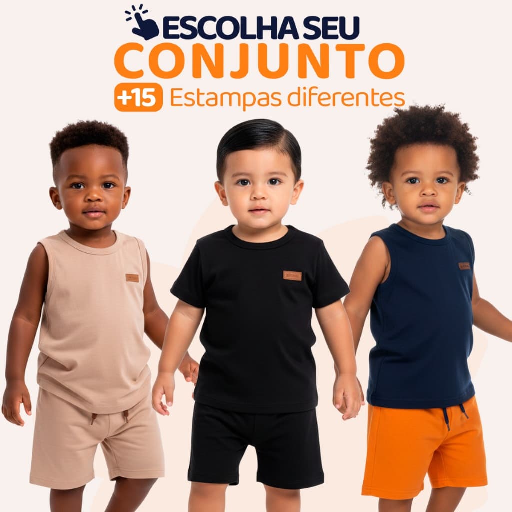 Conjunto de Bebê Menino Liso Masculino Roupa de Bebê Menino Básico Minimalista Roupa Conjuntinho infantil Masculino l05