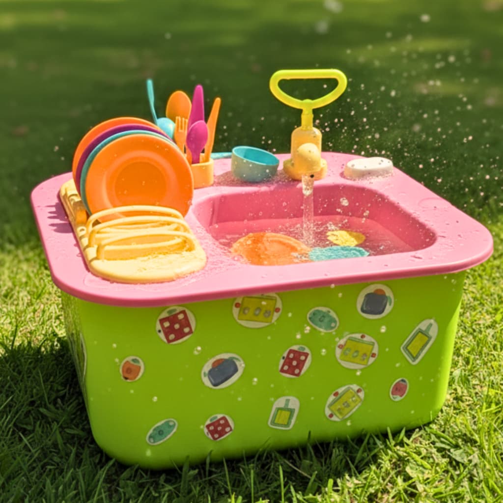 Pia De Cozinha Infantil Sai Agua Brinquedo Acqua Brink 22 Acessórios Envio Rápido Promoção!!