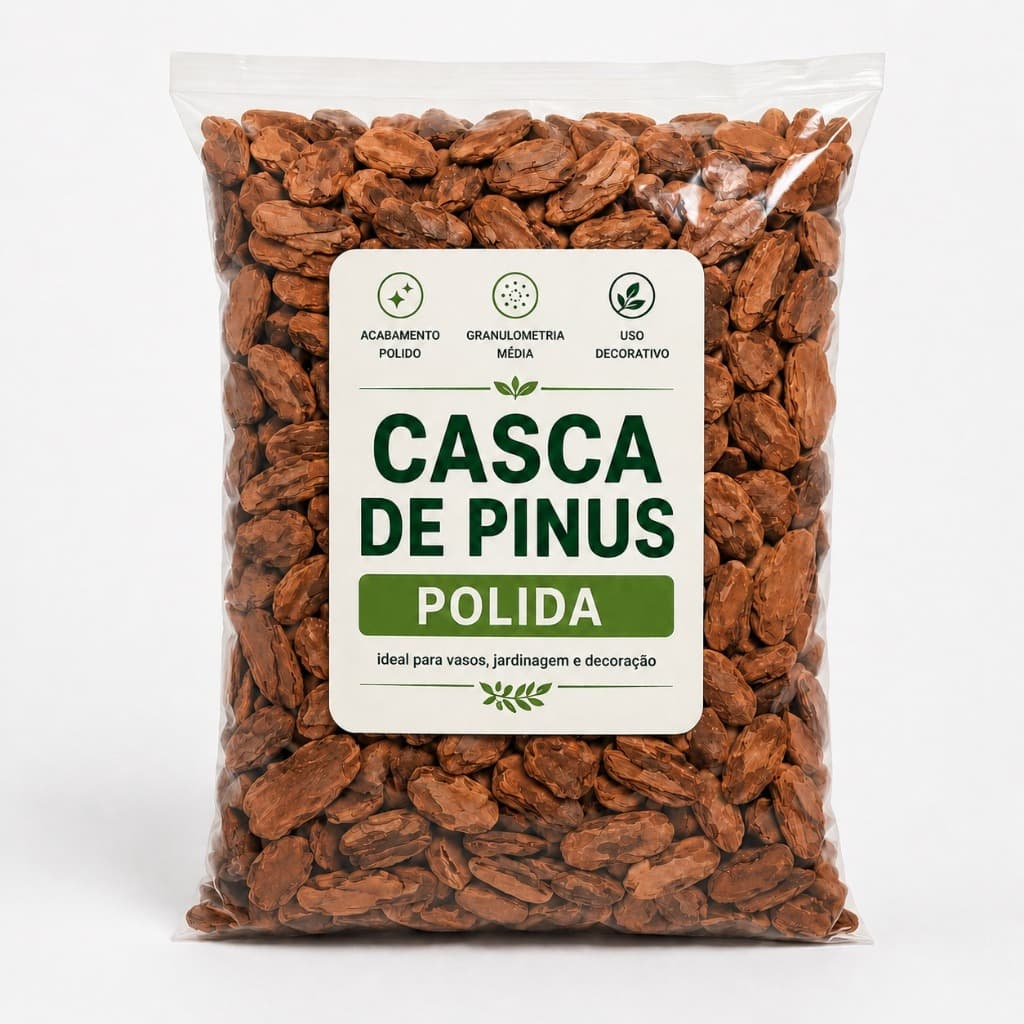Casca de Pinus Polida Natural Pronta Para Uso Orquídeas Vasos Jardim Decoração Paisagismo Uso Adubo