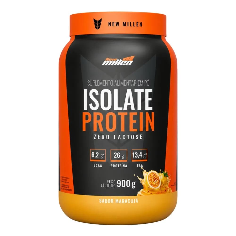 Whey Protein Isolado Zero Lactose Isolate Protein 900g New Millen