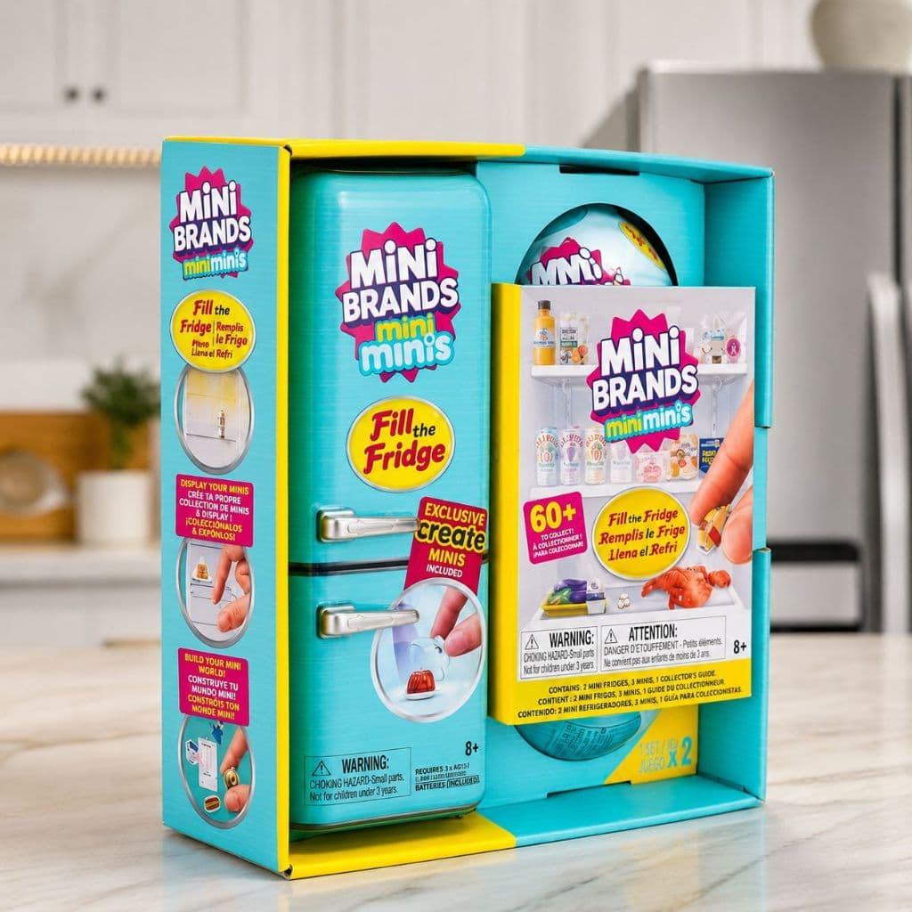 Geladeira Mini Minis + 2 Cápsulas Brinquedo Infantil