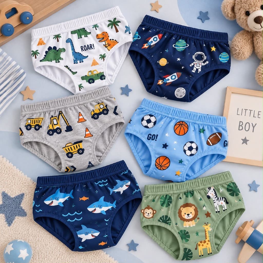 Kit 5-10 Cueca Infantil Menino Kit Cueca Infantil Slip C/ Forro