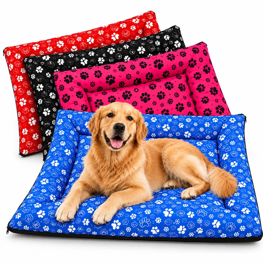 Colchonete Pet Extra Grande 1,20X0,83  Cachorro e Gato Lavável Fundo Impermeável com Zíper