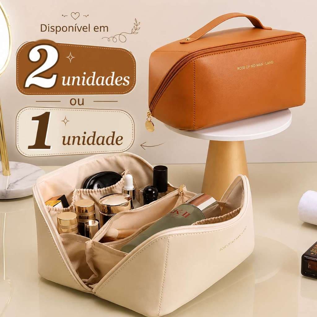 2/1 PCS Bolsa Necessaire Feminino Cosmético De Couro PU De Grande Capacidade Em Alto Qualidade