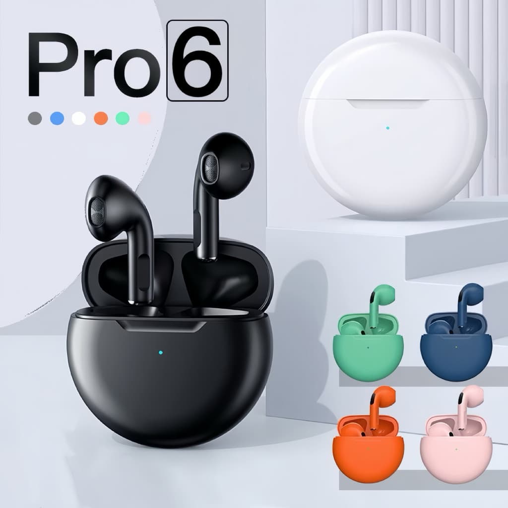 Air Pro 6 TWS Fones de ouvido Bluetooth sem fio Fones de ouvido esportivos  jorge