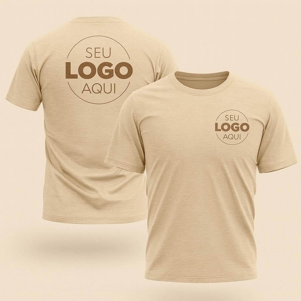 Camiseta Personalizada Basica Estampada Uniforme Empresa 100% Algodão Logo