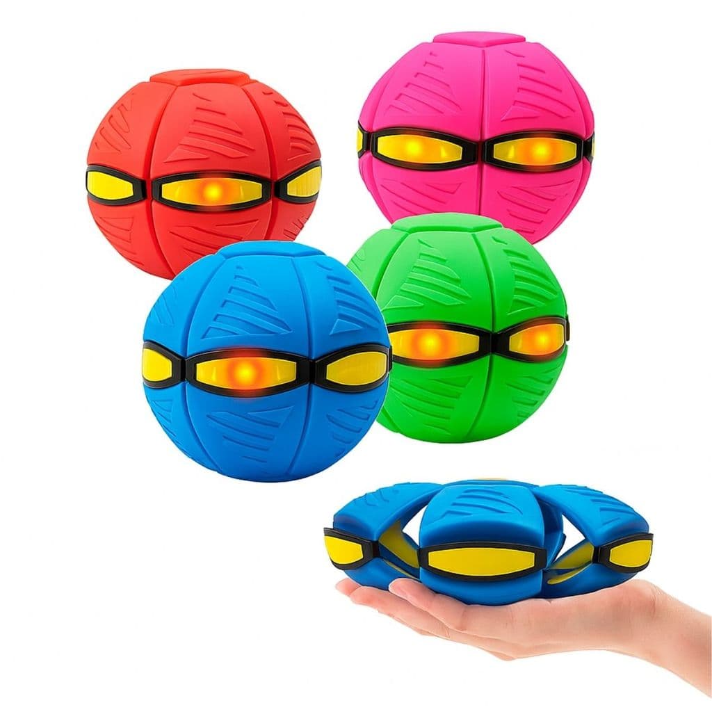 Bola Interativa Mágica Brinquedo Bolinha Pula p/ Cachorro Pet Grande Mola Super Ball Disco Voador