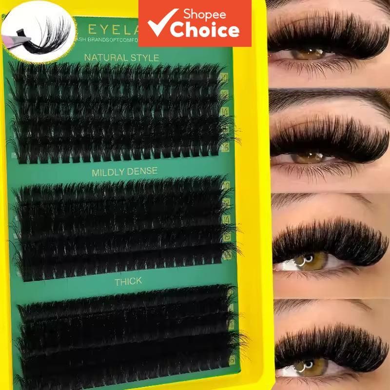 Extensões de Cílios em Cacho D 60D/80D/100D – Efeito Gato, Volume Natural