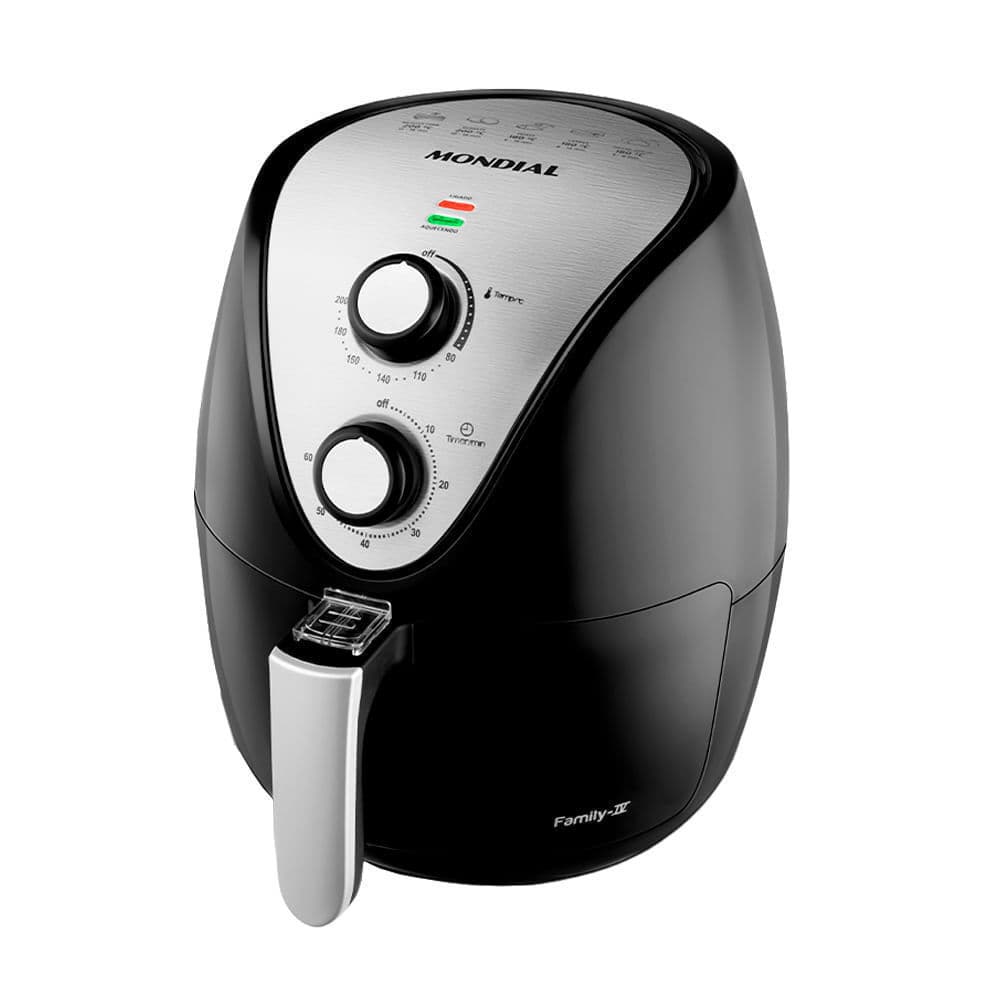 Fritadeira Elétrica Air Fryer Mondial Family AF-30 3,5L Preta - 220V