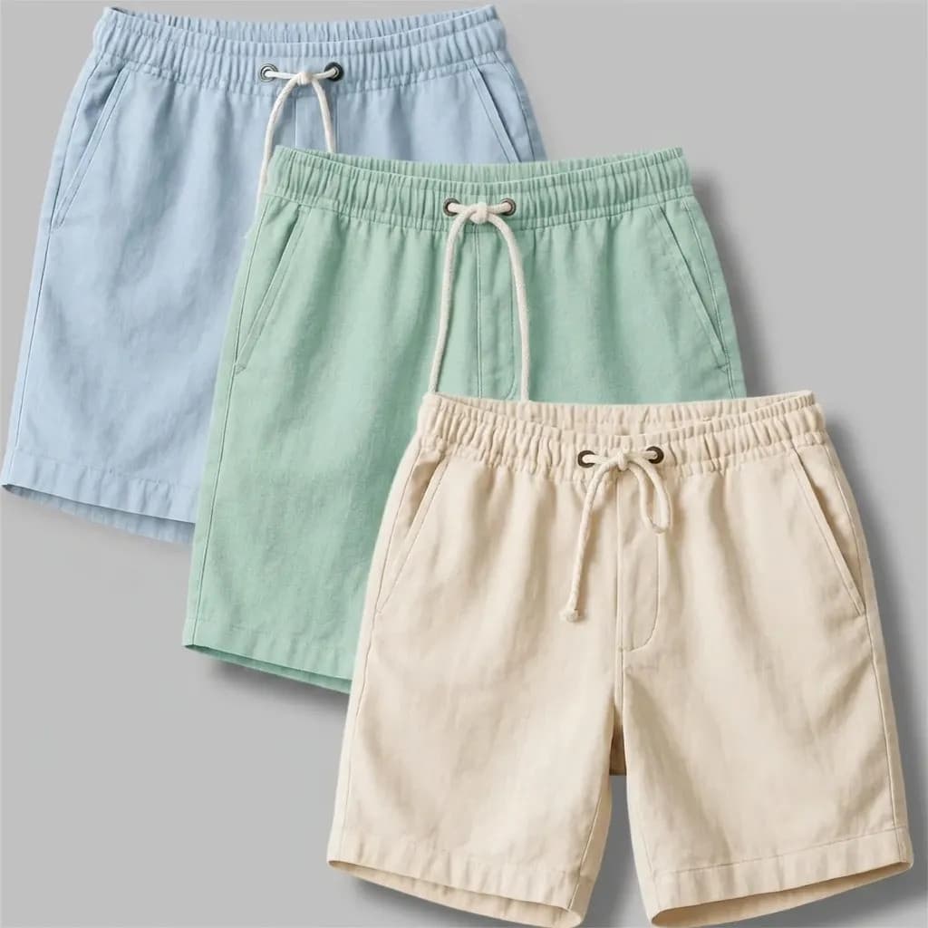 Kit 3 Shorts Masculino Bermuda Linho Verão Envio Imediato Confortável