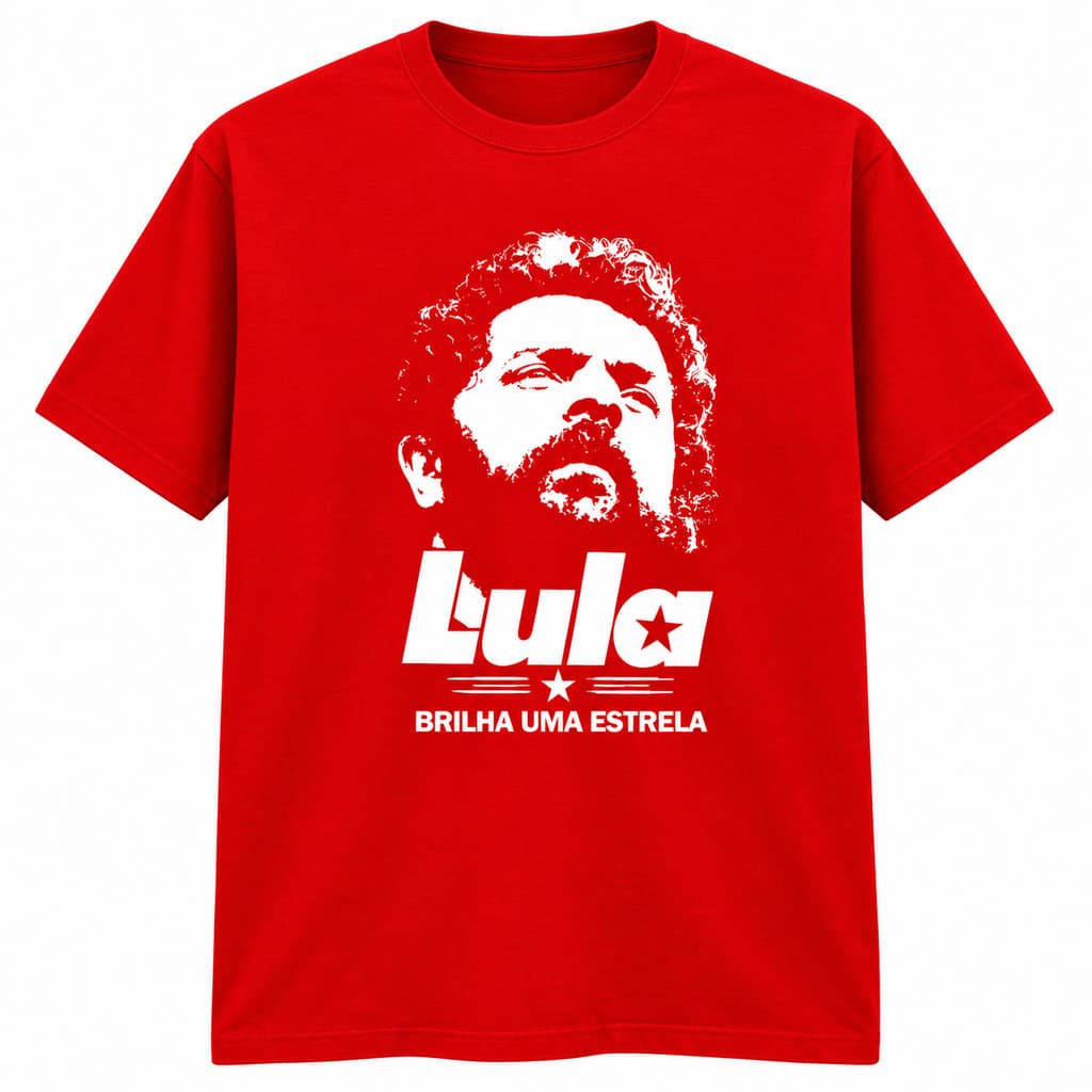 Camiseta Lula Manga Curta Gola Redonda Fio 30.1 Masculina Estampa Casual Confortável