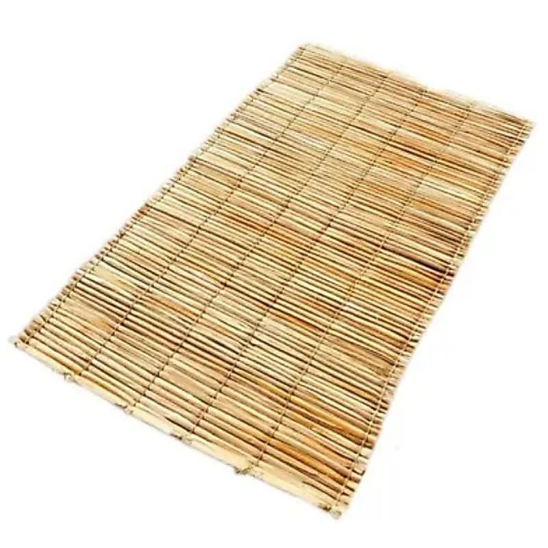 1,90x1,00 Esteira de Palha Artesanal | Natural, Decorativa, Ideal para Pergolado, Praia e Uso Religioso