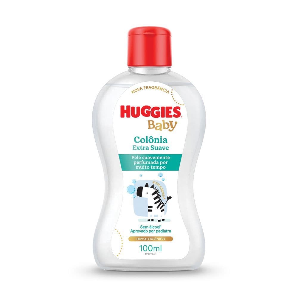 Colônia Huggies para Bebê Extra Suave Hipoalergênica 100 ml
