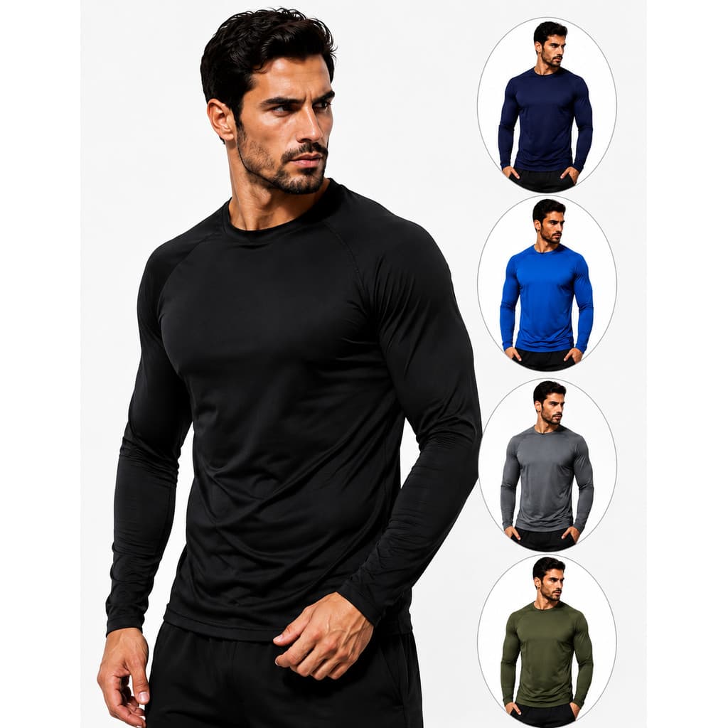 Camiseta Masculina Térmica Proteção Solar Fator Uv+50 Segunda Pele Verão Praia Malha Fria Blusa