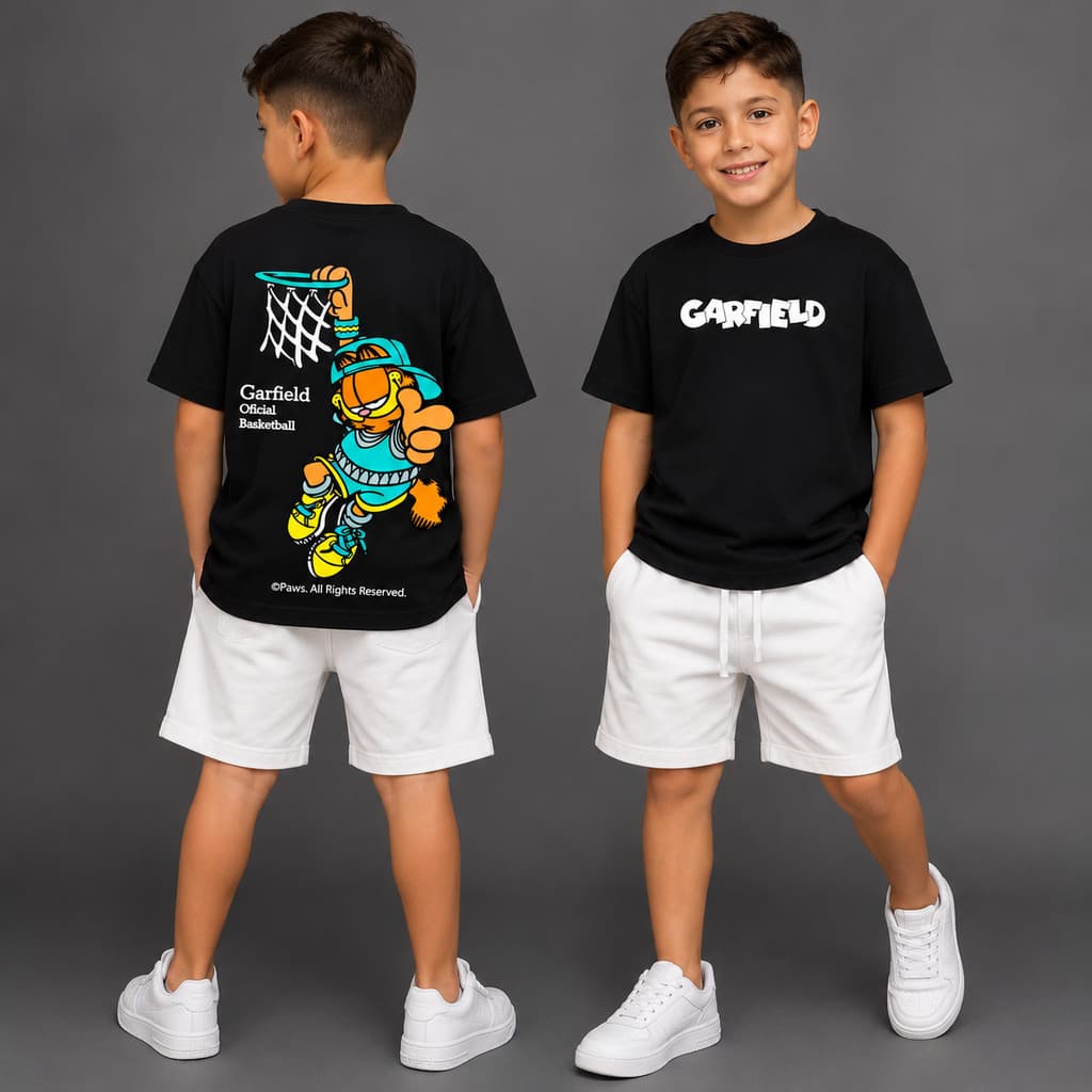 Camiseta Infantil Algodão Criança Streetwear Roupa De Menino Estampa Frente e Verso, LANÇAMENTO