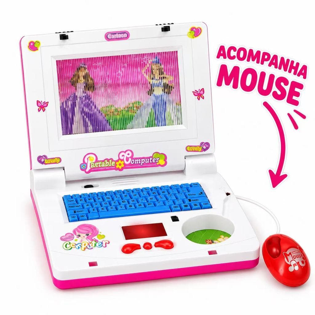 Notebook De Brinquedo Laptop Infantil Musical Com Luz Educativo Presentes para crianças